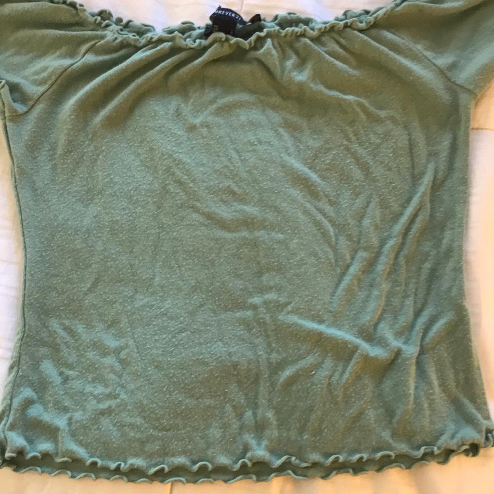 Cute green ruffled top